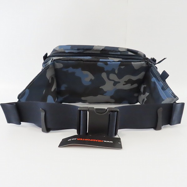 実際に弊社で買取させて頂いた(z12)【複数個選択可能/未使用】HEAD PORTER/ヘッドポーター JUNGLE WAIST BAG ジャングル ウエストバッグ ダークネイビーの画像 1枚目