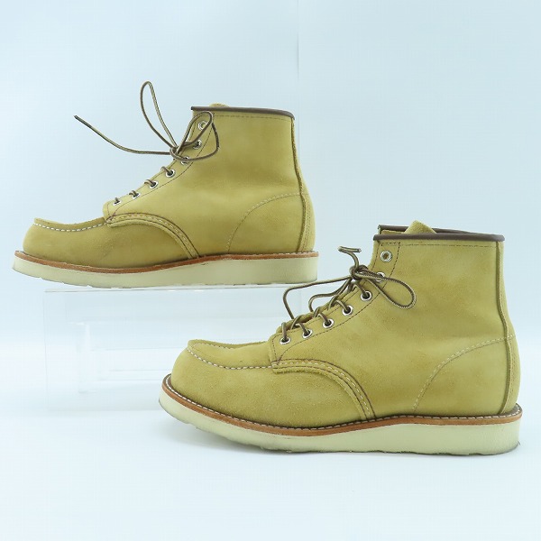実際に弊社で買取させて頂いたRED WING/レッドウィング ワークブーツ スエード レースアップ 8833/8.5Dの画像 3枚目