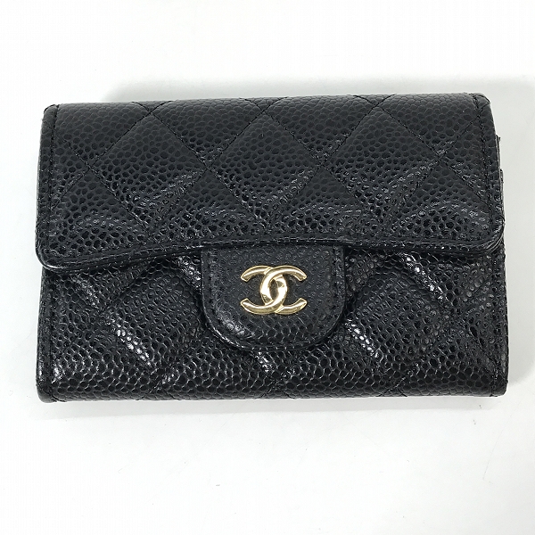 実際に弊社で買取させて頂いたCHANEL/シャネル ココマーク マトラッセ コインケース キャビアスキン 31706207