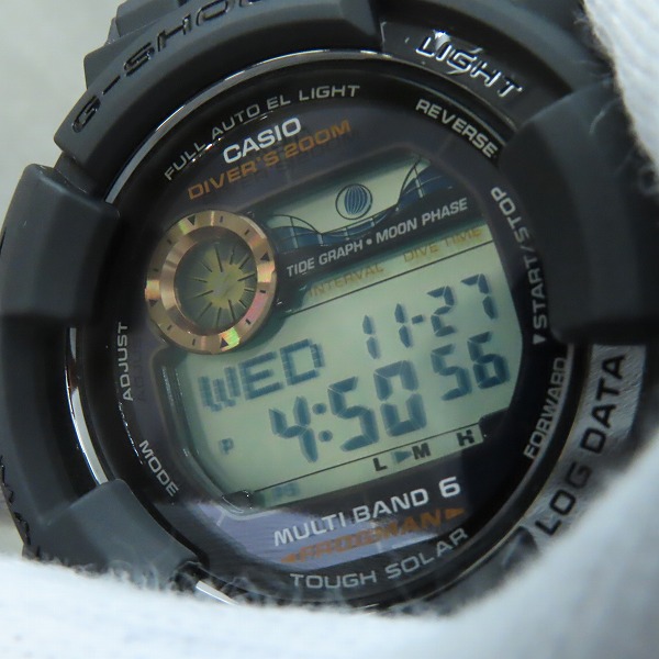 実際に弊社で買取させて頂いたG-SHOCK/Gショック FROGMAN フロッグマン ソーラー電波 GWF-1000B-1JRの画像 5枚目