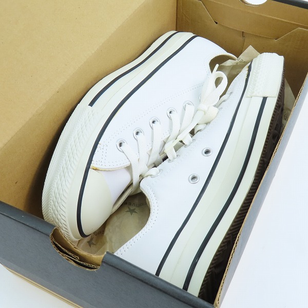実際に弊社で買取させて頂いた(2)CONVERSE/コンバース LEATHER ALL STAR OX/レザー オールスター ホワイト 11552/26.0の画像 8枚目