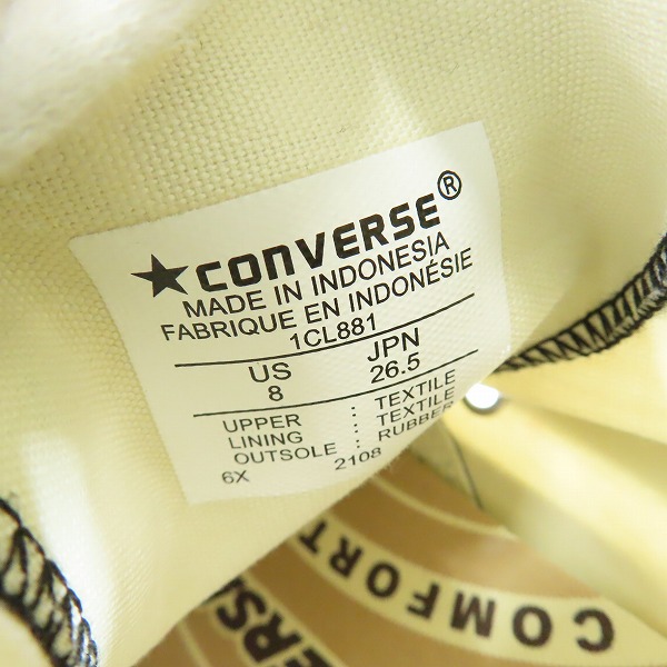 実際に弊社で買取させて頂いたCONVERSE/コンバース Addict Chuck Taylor Material Hi/アディクト チャックテイラー マテリアル ハイ 1CL881 26.5の画像 5枚目