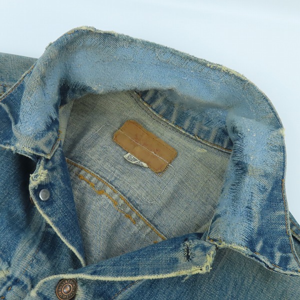 実際に弊社で買取させて頂いたLEVIS/リーバイス 70505/ボタン裏刻印521/ビッグE ヴィンテージ デニムジャケット の画像 7枚目