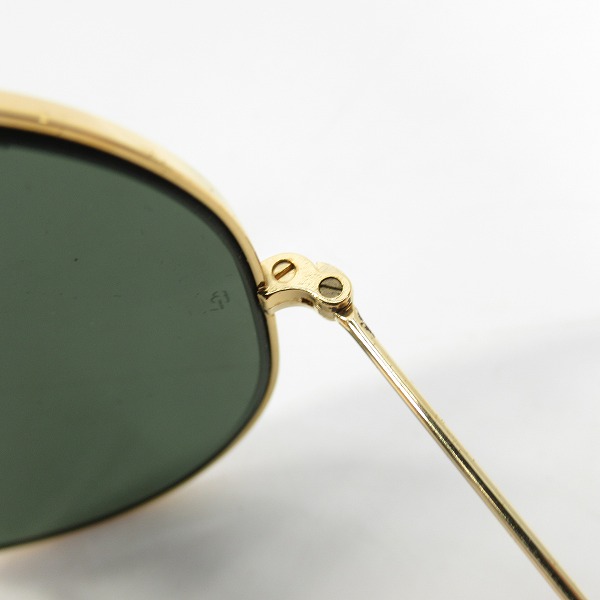 実際に弊社で買取させて頂いたRay-Ban/レイバン B&L/ボシュロム社製 ティアドロップ型 ゴールド アイウェア/サングラスの画像 6枚目