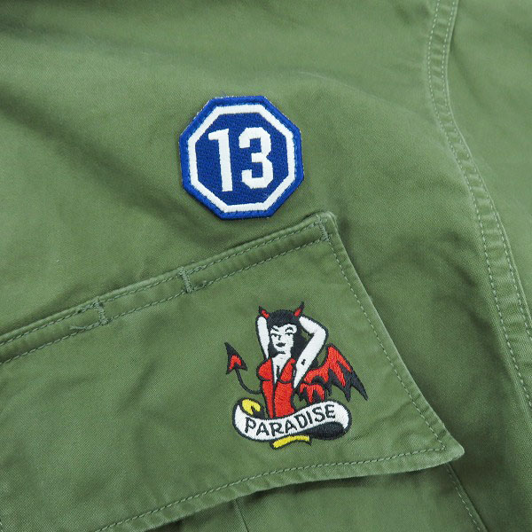 実際に弊社で買取させて頂いたHYSTERIC GLAMOUR/ヒステリックグラマー ジャケット ワッペン付き ロゴ刺繍 02231AB04/Mの画像 6枚目