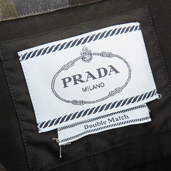 実際に弊社で買取させて頂いた【JPタグ】PRADA/プラダ ダブルマッチポプリンシャツ UCS406 S212 1ZVI/XLの画像 2枚目