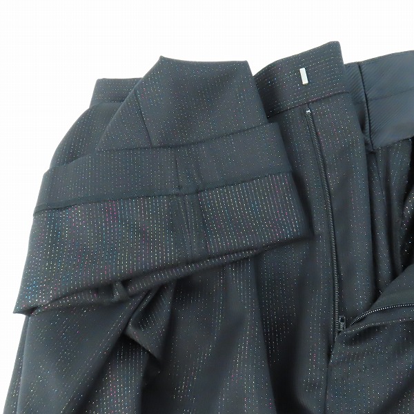 実際に弊社で買取させて頂いたWACKO MARIA×DORMEUIL/ワコマリア×ドーメル スラックスパンツ ブラックラメ Lの画像 4枚目