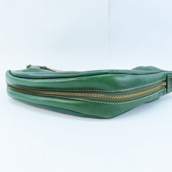 実際に弊社で買取させて頂いた土屋鞄/ツチヤカバン レザー/キャンバス ジップ ボディバッグ の画像 2枚目