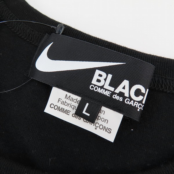 実際に弊社で買取させて頂いた【未使用】BLACK COMME DES GARCONS×NIKE/ブラック コム デ ギャルソン×ナイキ コラボ Tシャツ 1L-T102-052-1-5/Lの画像 2枚目