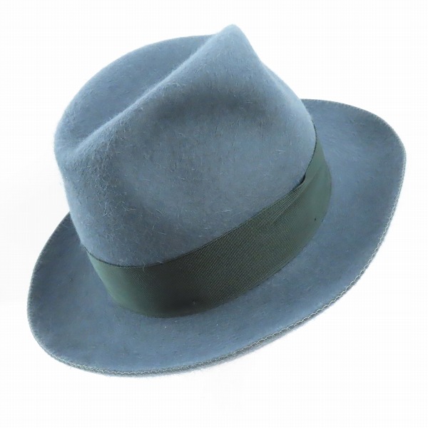 実際に弊社で買取させて頂いたBorsalino/ボルサリーノ 兎毛 リボン フェルト ハット /57の画像 3枚目
