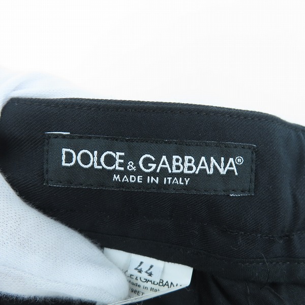 実際に弊社で買取させて頂いた【JPタグ】DOLCE&GABBANA/ドルチェ&ガッバーナ サイドライン ウール/シルク混 パンツ GY98ET FUCDI /44の画像 3枚目