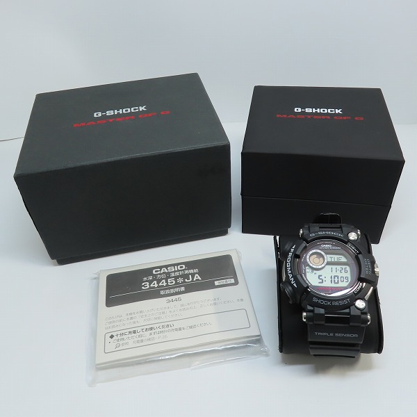 実際に弊社で買取させて頂いたG-SHOCK/Gショック FROGMAN/フロッグマン MASTER OF G/マスターオブG タフソーラー GWF-D1000-1JFの画像 7枚目