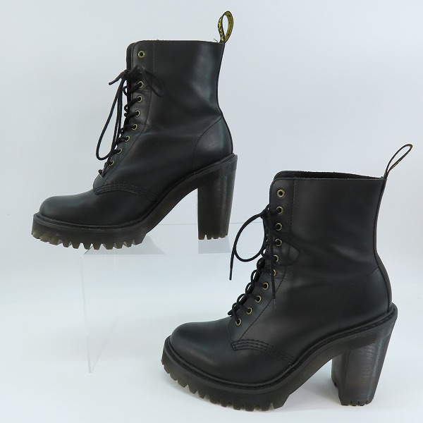 実際に弊社で買取させて頂いたDr.Martens/ドクターマーチン KENDRA/ケンドラ 10ホール レースアップ ヒールブーツ 23927001/UK6の画像 3枚目