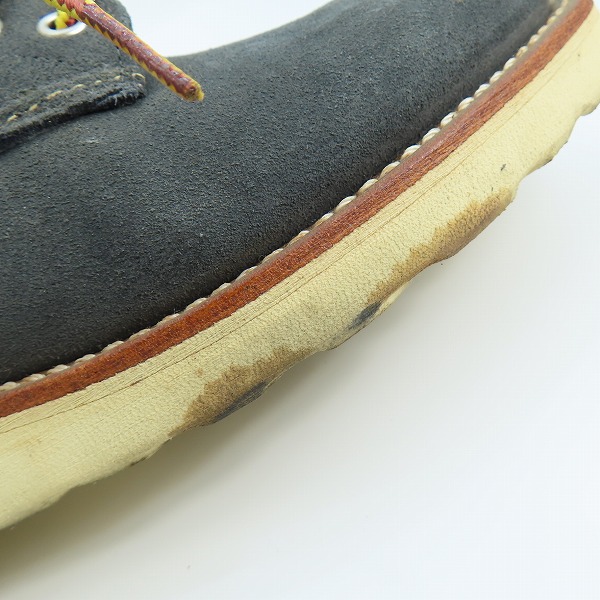 実際に弊社で買取させて頂いたRED WING/レッドウィング BEAMS別注 スエード プレーントゥ ブーツ 8154/7Dの画像 7枚目