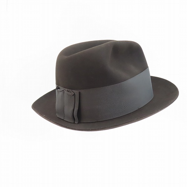 実際に弊社で買取させて頂いたDobbs/ドブス ヴィンテージ フェドラハット 7-1/8の画像 3枚目