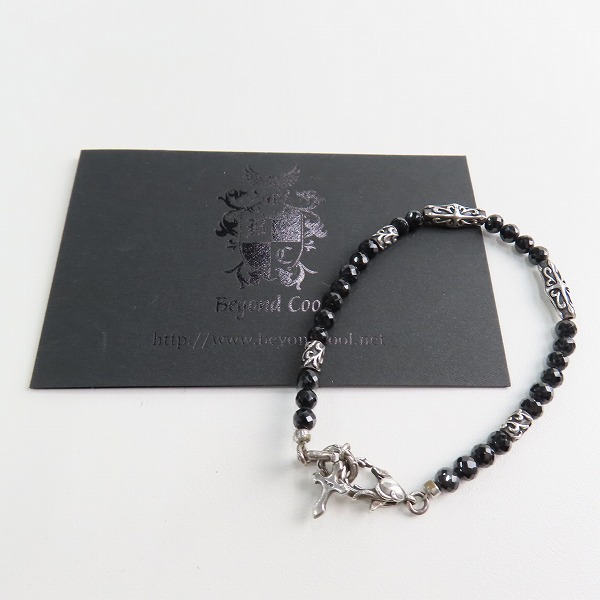 実際に弊社で買取させて頂いた【ギャラ付】Bloody Mary/ブラッディマリー クロス ブラックスピネル ブレスレットの画像 9枚目