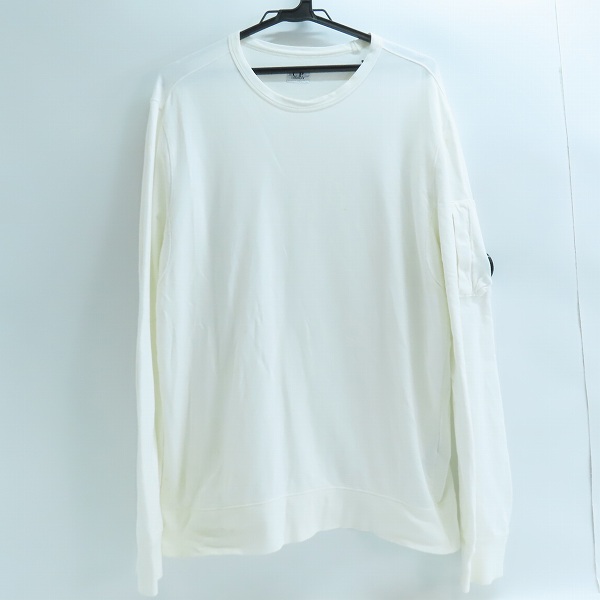 実際に弊社で買取させて頂いたC.P. COMPANY/C.P. カンパニー Arm Lens Crew Sweat/クルーネックスウェット ホワイト 03CMSS036A/XL