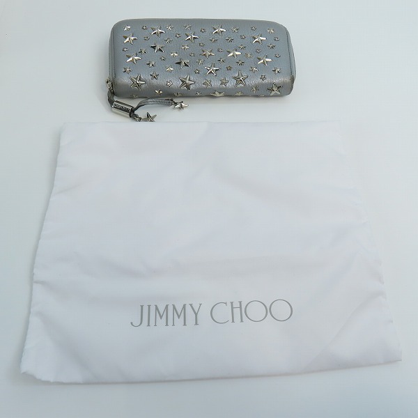 実際に弊社で買取させて頂いたJIMMY CHOO/ジミーチュウ ラウンドファスナー 長財布の画像 9枚目