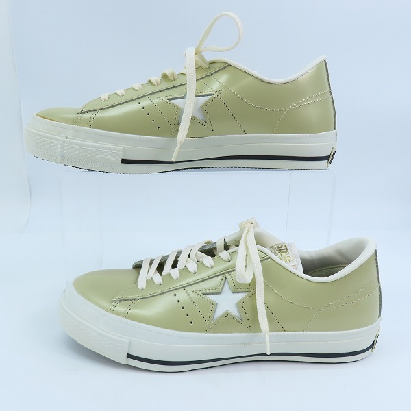 実際に弊社で買取させて頂いたCONVERSE/コンバース ONE STAR CELEBRITY OX/ワンスター セレブリティ ゴールド/ホワイト/7.5の画像 3枚目