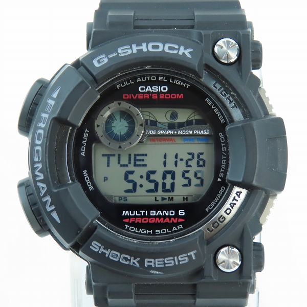 実際に弊社で買取させて頂いたG-SHOCK/Gショック FROGMAN/フロッグマン Master of G/マスターオブG ソーラー電波時計 GWF-1000-1JF