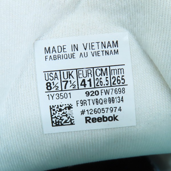 実際に弊社で買取させて頂いたReebok/リーボック インスタポンプフューリー スニーカー FW7698/26.5の画像 5枚目