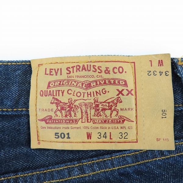 実際に弊社で買取させて頂いたLEVIS/リーバイス ヴィンテージ復刻  501 553刻印 ボタンフライ デニムパンツ/ジーンズ W34L32の画像 5枚目