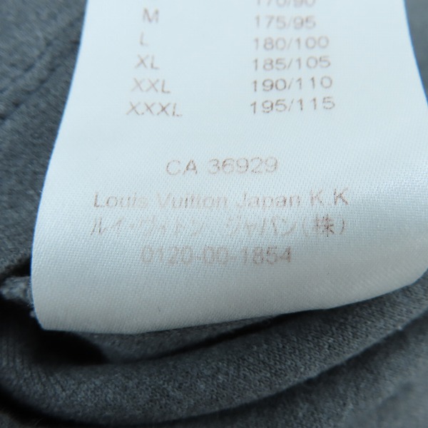実際に弊社で買取させて頂いたLOUIS VUITTON/ルイヴィトン VOYAGE 都市 サークルワッペンロゴ Tシャツ RM162 CMS HAY85W/XLの画像 6枚目