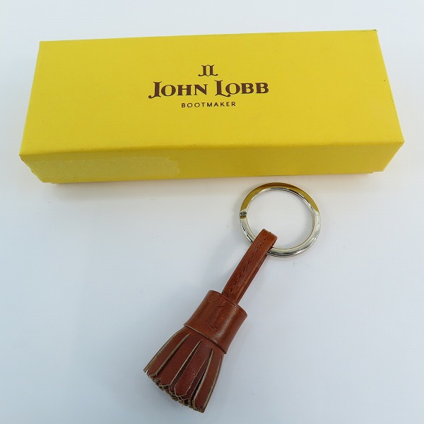 実際に弊社で買取させて頂いたJOHN LOBB/ジョンロブ  POMPOM KEYRING/キーホルダー キーリング ブラウンの画像 6枚目