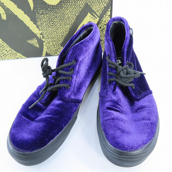 実際に弊社で買取させて頂いたVANS/バンズ BILLY'S別注 17AW CHUKKA/チャッカ ベロア ハイカットスニーカー V49VVT/27.5cm