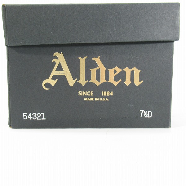 実際に弊社で買取させて頂いたALDEN/オールデン シェルコードバン Vチップ レザーシューズ 54321/7.5の画像 9枚目