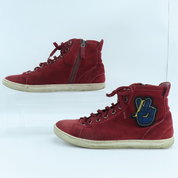 実際に弊社で買取させて頂いたLouis Vuitton/ルイヴィトン 2014 ピースマーク スエード ハイカットスニーカー/7の画像 3枚目