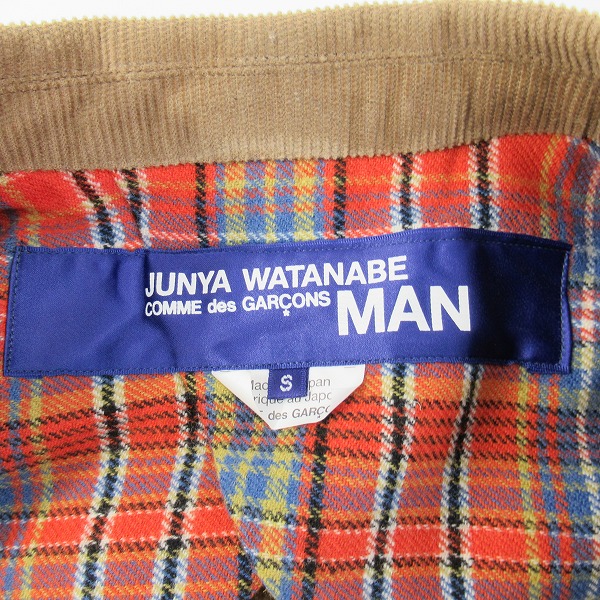 実際に弊社で買取させて頂いたJUNYA WATANABE COMME des GARCONS MAN/ジュンヤワタナベコムデギャルソンマン テーラードジャケット WN-J002/Sの画像 2枚目