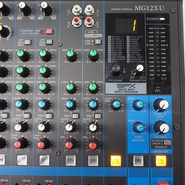 実際に弊社で買取させて頂いたYAMAHA/ヤマハ MG12XU 12チャンネル アナログミキサー【通電確認済】の画像 1枚目
