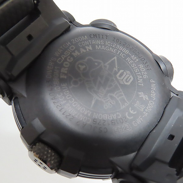 実際に弊社で買取させて頂いたG-SHOCK/Gショック FROGMAN/フロッグマン Bluetooth ソーラー電波時計 GWF-A1000XC-1AJFの画像 5枚目