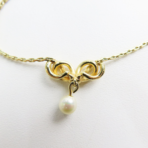 実際に弊社で買取させて頂いたChristian Dior/クリスチャンディオール パールドロップ ネックレス の画像 2枚目