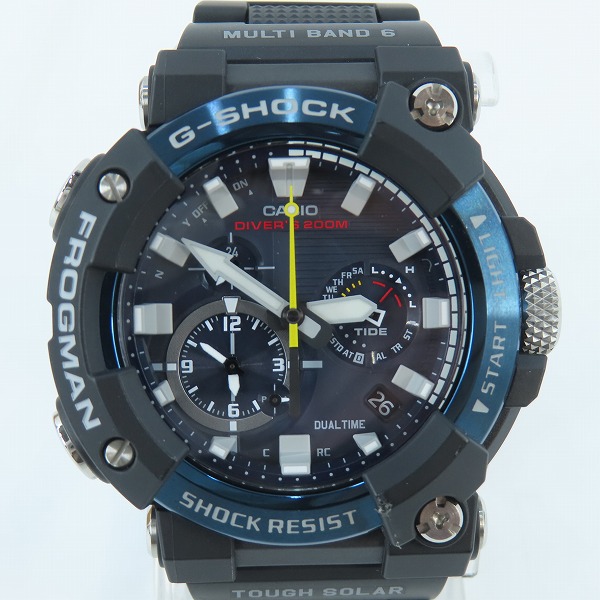 実際に弊社で買取させて頂いたG-SHOCK/Gショック FROGMAN/フロッグマン アナログ 電波ソーラー GWF-A1000C-1AJFの画像 1枚目