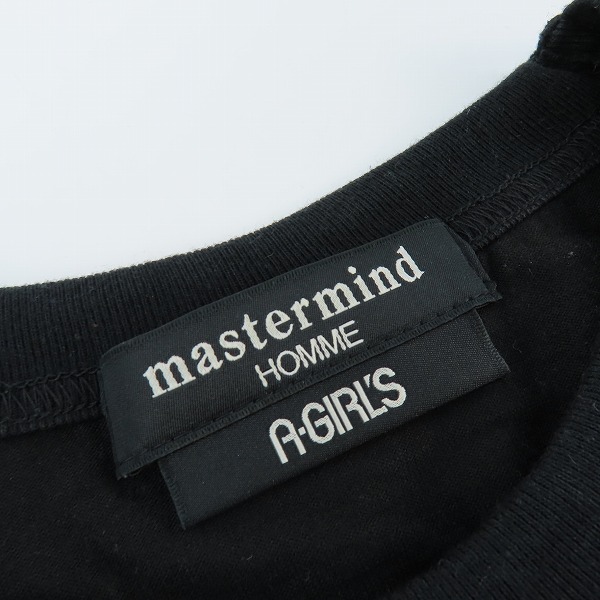 実際に弊社で買取させて頂いたmastermind JAPAN ×A-GIRL'S/マスターマインド ×エイガールズ 裾ロゴパッチ 半袖Tシャツ 16SSMM-TS23-07/Lの画像 2枚目