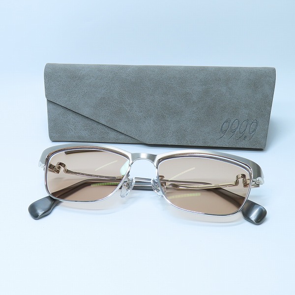 実際に弊社で買取させて頂いた999.9/フォーナインズ TITANIUM/チタニウム メタルフレーム 眼鏡/メガネフレーム/アイウェア S-122Tの画像 8枚目