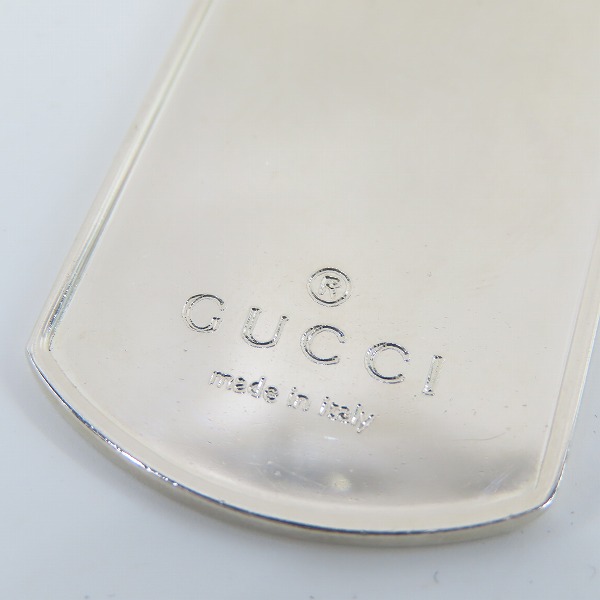 実際に弊社で買取させて頂いたGUCCI/グッチ ドッグタグ ロゴ プレート ペンダントトップの画像 4枚目