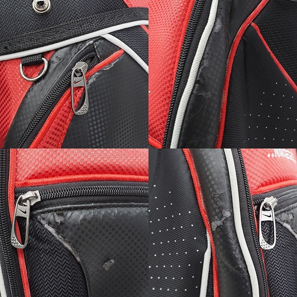 実際に弊社で買取させて頂いたNIKE GOLF/ナイキ ゴルフ BG0232 EZ2 6分割キャディバッグ ブラックｘレッドの画像 7枚目