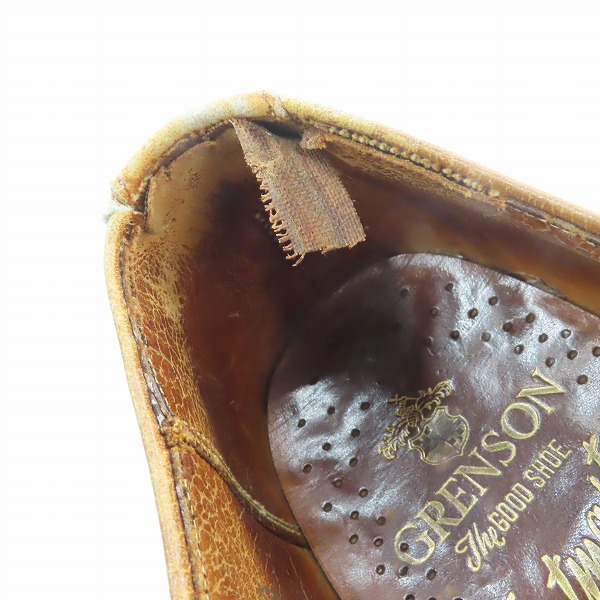 実際に弊社で買取させて頂いた【難有り】GRENSON/グレンソン ストレートチップ  レザーシューズ 6019 /6Eの画像 6枚目