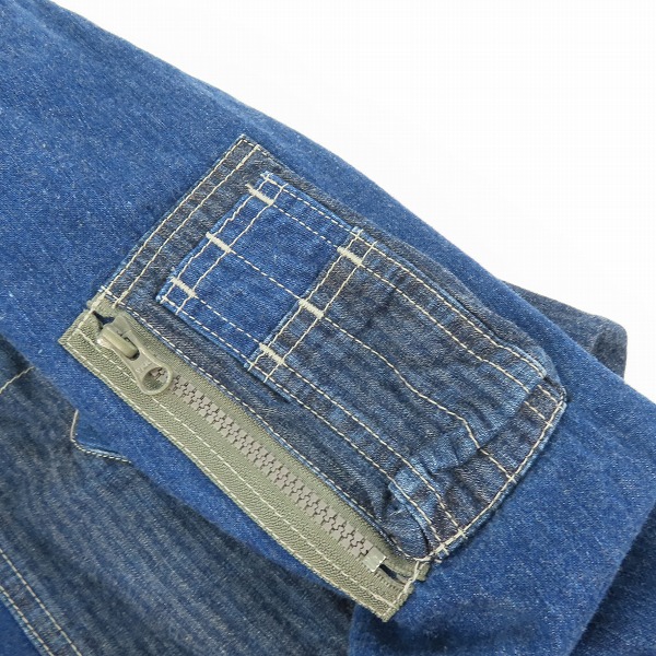 実際に弊社で買取させて頂いたTENDERLOIN/テンダーロイン 22SS DENIM MA-1 デニム MA-1ジャケット/XLの画像 8枚目