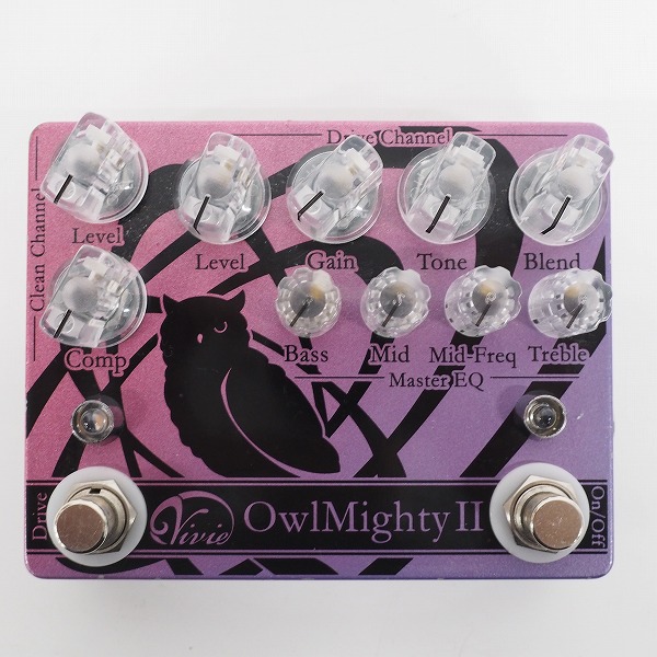 実際に弊社で買取させて頂いたVivie/ビビー OwlMighty Ⅱ ベース用 プリアンプ エフェクター【動作確認済】
