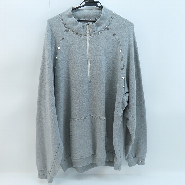実際に弊社で買取させて頂いたmarka/マーカ HALF ZIP BIG PULLOVER ハーフジップスウェット スタッズ M18C-08CS04C/2