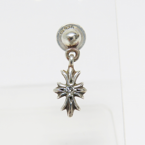 実際に弊社で買取させて頂いた【インボイス/原本】CHROME HEARTS/クロムハーツ タイニーE CHプラス ドロップ ピアス w/2ダイヤの画像 1枚目