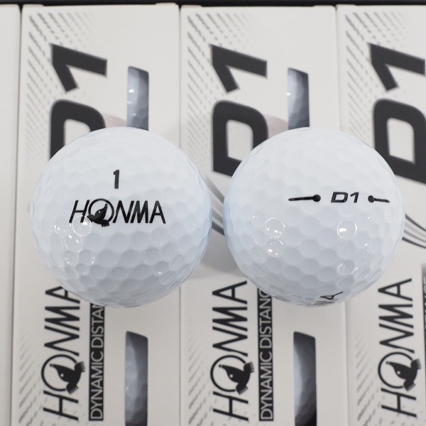 実際に弊社で買取させて頂いた【未使用】HONMA/ホンマ D1 DYNAMIC DISTANCE ゴルフボール ホワイト 計2ダースの画像 1枚目
