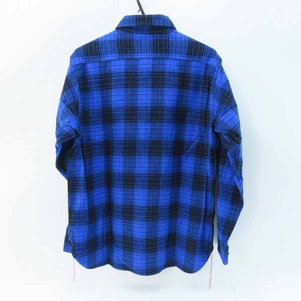 実際に弊社で買取させて頂いた【未使用】 SUGAR CANE/シュガーケーン TWILL CHECK WORK SHIRT/ツイルチェック ワークシャツ/ネルシャツ ブルー SC28747/Lの画像 1枚目
