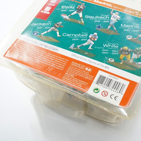 実際に弊社で買取させて頂いた【未開封】McFARLANE TOYS/マクファーレントイズ NFL LEGENDS/レジェンズ Series3 マイアミ・ドルフィンズ ダン・マリーノの画像 7枚目
