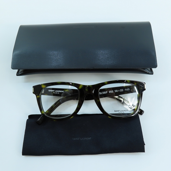 実際に弊社で買取させて頂いたSAINT LAURENT PARIS/サンローラン メガネフレーム アイウェア SL50/F 002の画像 8枚目