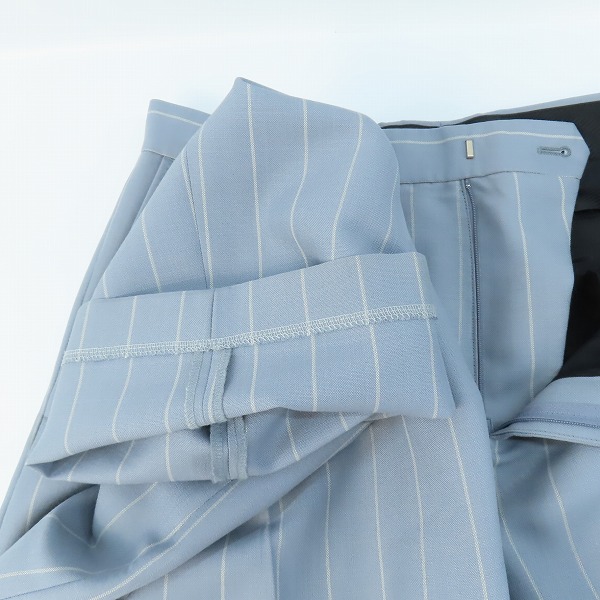 実際に弊社で買取させて頂いたWACKO MARIA×DORMEUIL/ワコマリア×ドーメル スラックスパンツ ブルー系ストライプ Lの画像 4枚目